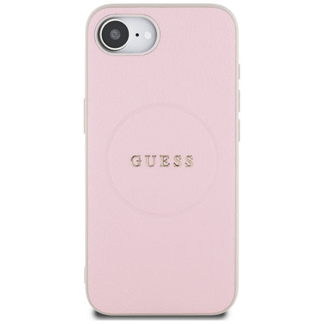 Husa de protectie Guess Grained Gold Ring MagSafe (GUHMPSE4PGHSMMP) compatibil cu iPhone 16e / iPhone 17e, Roz