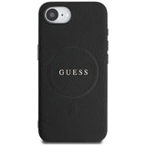Husa de protectie Guess Grained Gold Ring MagSafe (GUHMPSE4PGHSMMK) compatibil cu iPhone 16e / iPhone 17e, Negru