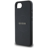 Husa de protectie Guess Grained Gold Ring MagSafe (GUHMPSE4PGHSMMK) compatibil cu iPhone 16e / iPhone 17e, Negru