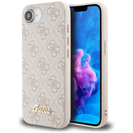 Husa de protectie Guess Hardcase 4G Script Logo (GUHMPSE4HG4SHP) compatibil cu iPhone 16e / iPhone 17e, Roz