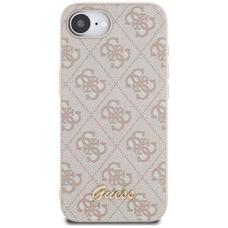 Husa de protectie Guess Hardcase 4G Script Logo (GUHMPSE4HG4SHP) compatibil cu iPhone 16e / iPhone 17e, Roz