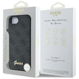 Husa de protectie Guess Hardcase 4G Script Logo (GUHMPSE4HG4SHK) compatibil cu iPhone 16e / iPhone 17e, Negru
