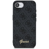 Husa de protectie Guess Hardcase 4G Script Logo (GUHMPSE4HG4SHK) compatibil cu iPhone 16e / iPhone 17e, Negru