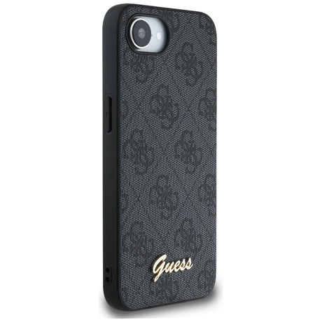 Husa de protectie Guess Hardcase 4G Script Logo (GUHMPSE4HG4SHK) compatibil cu iPhone 16e / iPhone 17e, Negru