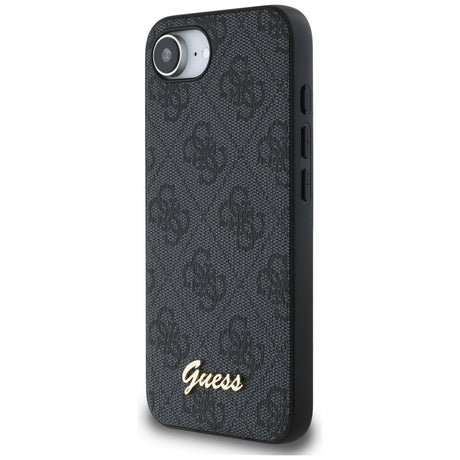 Husa de protectie Guess Hardcase 4G Script Logo (GUHMPSE4HG4SHK) compatibil cu iPhone 16e / iPhone 17e, Negru