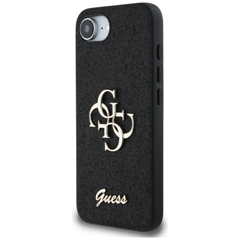 Husa de protectie Guess Glitter Fixed Big 4G (GUHCPSE4HG4SGK) compatibil cu iPhone 16e / iPhone 17e, Negru