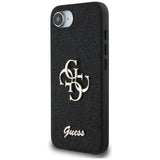 Husa de protectie Guess Glitter Fixed Big 4G (GUHCPSE4HG4SGK) compatibil cu iPhone 16e / iPhone 17e, Negru