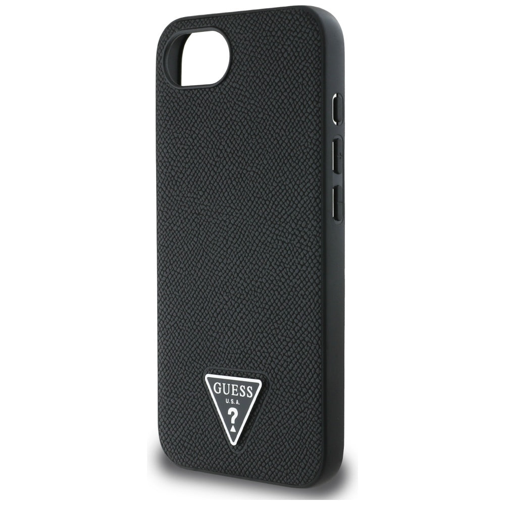 Husa de protectie Guess Grained PU Triangle Logo MagSafe (GUHMPSE4PGTSPSK) compatibil cu iPhone 16e / iPhone 17e, Negru