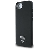 Husa de protectie Guess Grained PU Triangle Logo MagSafe (GUHMPSE4PGTSPSK) compatibil cu iPhone 16e / iPhone 17e, Negru