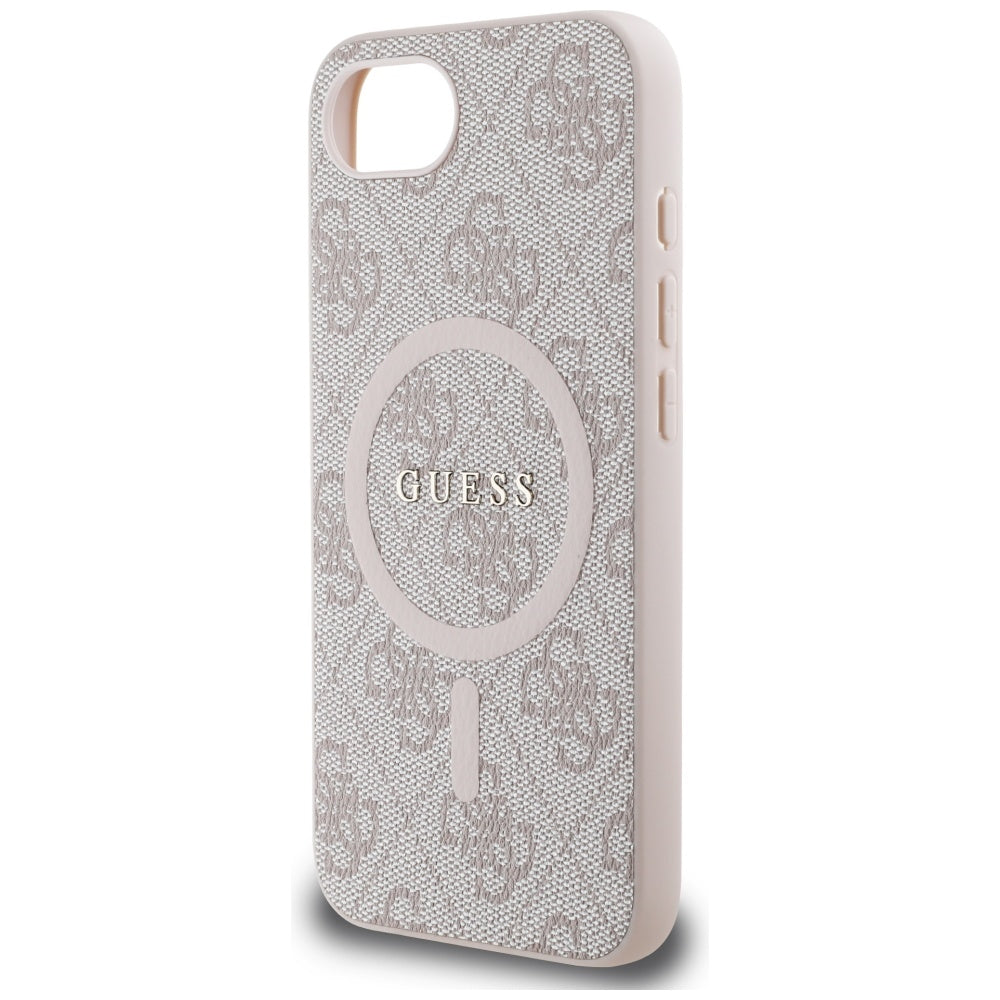 Husa de protectie Guess 4G Ring Classic Logo MagSafe (GUHMPSE4G4GFRP) compatibil cu iPhone 16e / iPhone 17e, Roz