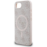 Husa de protectie Guess 4G Ring Classic Logo MagSafe (GUHMPSE4G4GFRP) compatibil cu iPhone 16e / iPhone 17e, Roz