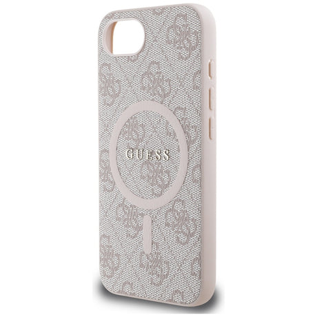 Husa de protectie Guess 4G Ring Classic Logo MagSafe (GUHMPSE4G4GFRP) compatibil cu iPhone 16e / iPhone 17e, Roz