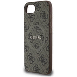 Husa de protectie Guess 4G Ring Classic Logo MagSafe (GUHMPSE4G4GFRW) compatibil cu iPhone 16e / iPhone 17e, Maro