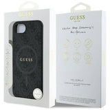 Husa de protectie Guess 4G Ring Classic Logo MagSafe (GUHMPSE4G4GFRK) compatibil cu iPhone 16e / iPhone 17e, Negru