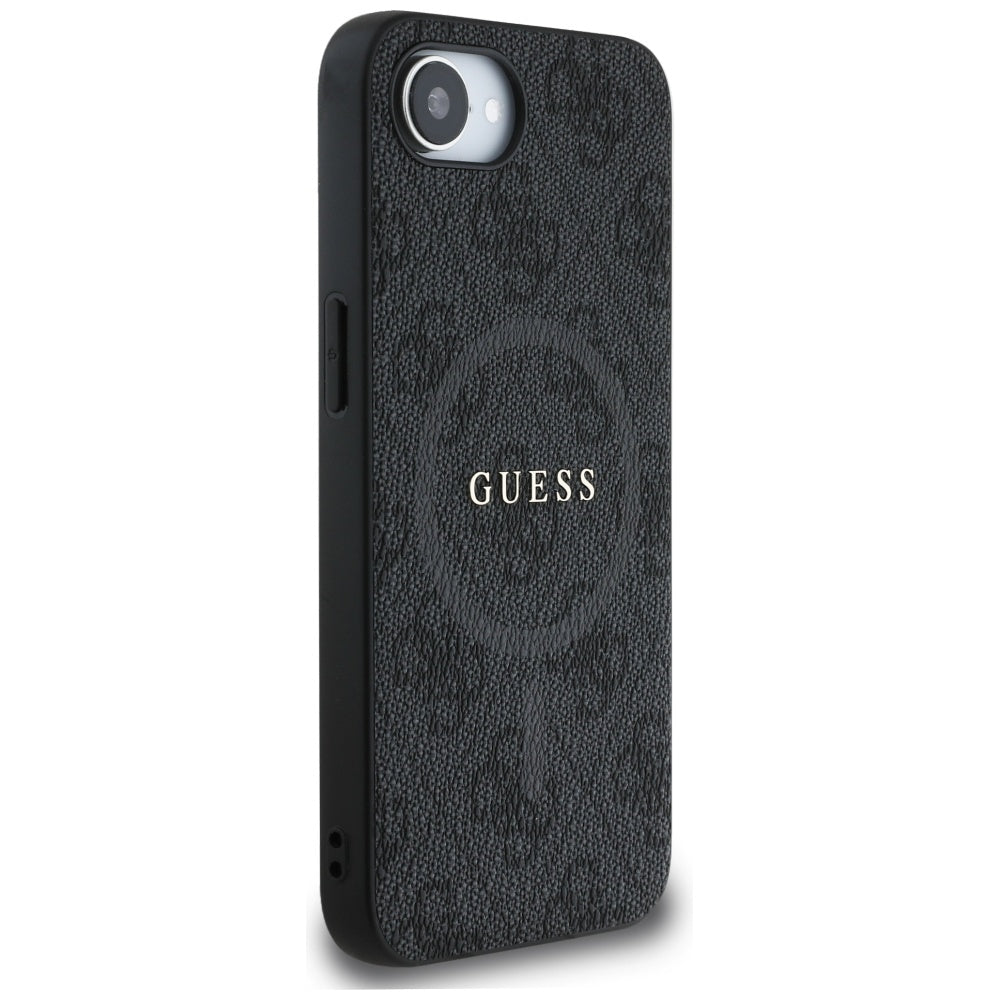 Husa de protectie Guess 4G Ring Classic Logo MagSafe (GUHMPSE4G4GFRK) compatibil cu iPhone 16e / iPhone 17e, Negru