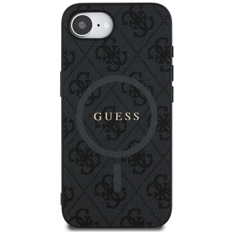 Husa de protectie Guess 4G Ring Classic Logo MagSafe (GUHMPSE4G4GFRK) compatibil cu iPhone 16e / iPhone 17e, Negru