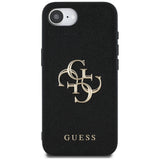 Husa de protectie Guess Hardcase 4G Grained Big and Classic Logo (GUHCPSE4PGT4MBK) compatibil cu iPhone 16e / iPhone 17e, Negru