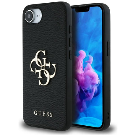 Husa de protectie Guess Hardcase 4G Grained Big and Classic Logo (GUHCPSE4PGT4MBK) compatibil cu iPhone 16e / iPhone 17e, Negru