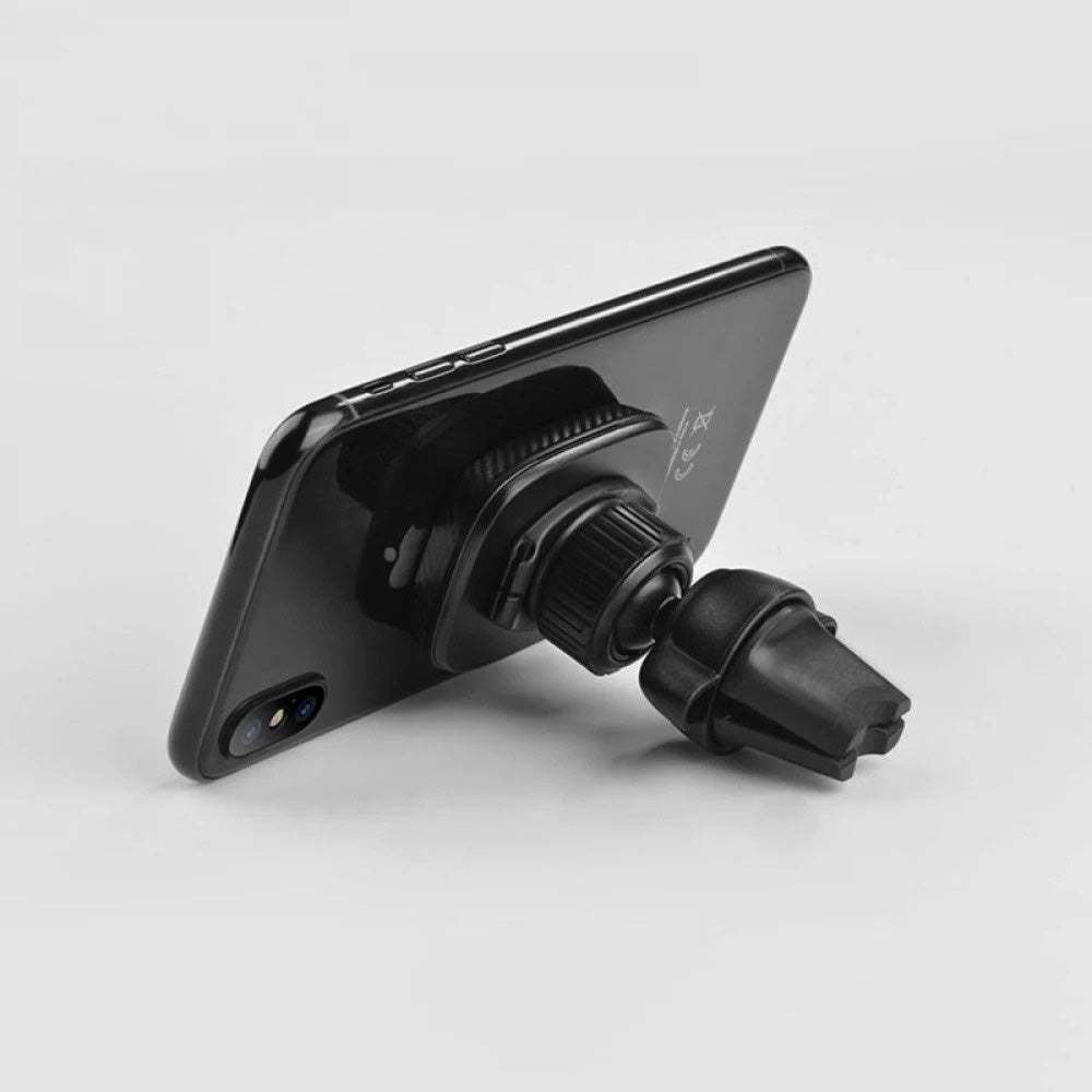 Suport Techsuit MagGrip (S4), Secure Magnetic Grip for Air Vent, 360° Rotation, with Metal Plates, Negru /Red