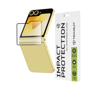 Folie de protectie Techsuit 111D Full Cover / Full Glue Glass compatibil cu Samsung Galaxy Z Flip6 / Flip7 FE, Negru