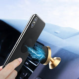 Suport Techsuit TinyGrip (S10), Universal Magnetic Mobile Mount, with Metal Plate, Strong Magnet, Negru