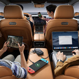 Incarcator Baseus Car PrimeTrip VW1 (C00069000121-00), 3x USB, 3x Type-C, 105W, Fast Charge, 60W Retractable Cable, Negru