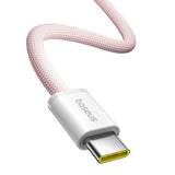Cablu Baseus Dynamic 4 Series (P10381400411-00), Type-C, Fast Charge, 100W, 480Mbps, Smart Chip, 1m, Roz