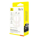 Cablu Baseus Dynamic 4 Series (P10381400411-00), Type-C, Fast Charge, 100W, 480Mbps, Smart Chip, 1m, Roz