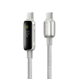 Cablu Baseus Vipow (P10381802851-00), Type-C, Fast Charging, Display, Sleep Mode, 100W, 1m, Galaxy Natural Titanium