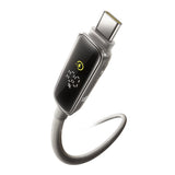 Cablu Baseus Vipow (P10381802851-01), Type-C, Fast Charging, Display, Sleep Mode, 100W, 2m, Galaxy Natural Titanium