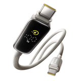 Cablu Baseus Vipow (P10381802851-01), Type-C, Fast Charging, Display, Sleep Mode, 100W, 2m, Galaxy Natural Titanium