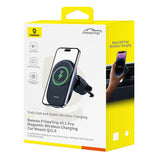 Suport Baseus Wireless PrimeTrip VC1 Pro (C40169009123-00), for Air Vent, Type-C, 15W, Qi2, with Cooling Fan, Negru