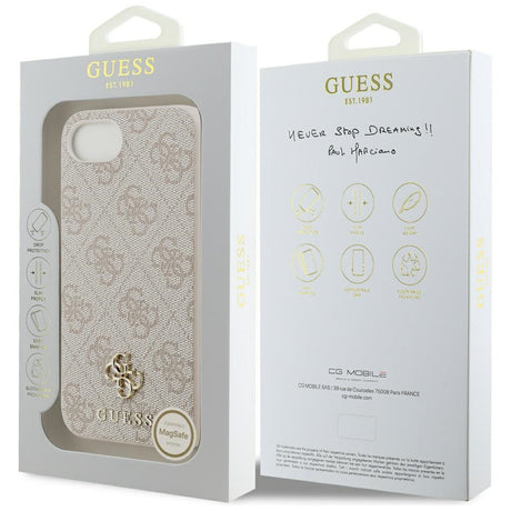 Husa de protectie Guess Hardcase 4G Classic MagSafe (GUHMPSE4P4SM4MP) compatibil cu iPhone 16e / iPhone 17e, Roz