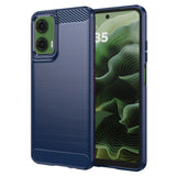Husa de protectie Techsuit Carbon Silicone compatibil cu Motorola Moto G35, Albastru