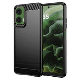 Husa de protectie Techsuit Carbon Silicone compatibil cu Motorola Moto G35, Negru