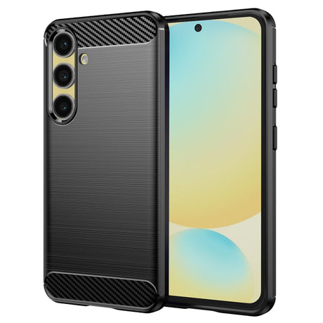 Husa de protectie Techsuit Carbon Silicone compatibil cu Samsung Galaxy S24 FE, Negru