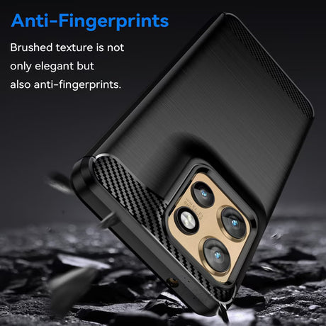 Husa de protectie Techsuit Carbon Silicone compatibil cu Motorola Edge 50 Neo / Edge 60 Neo / Motorola ThinkPhone 25, Negru