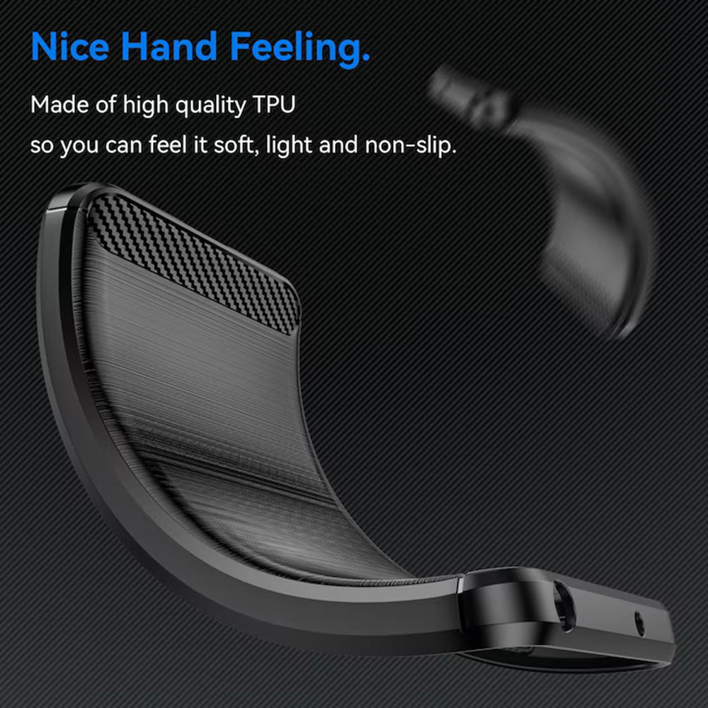 Husa de protectie Techsuit Carbon Silicone compatibil cu Motorola Edge 50 Neo / Edge 60 Neo / Motorola ThinkPhone 25, Negru