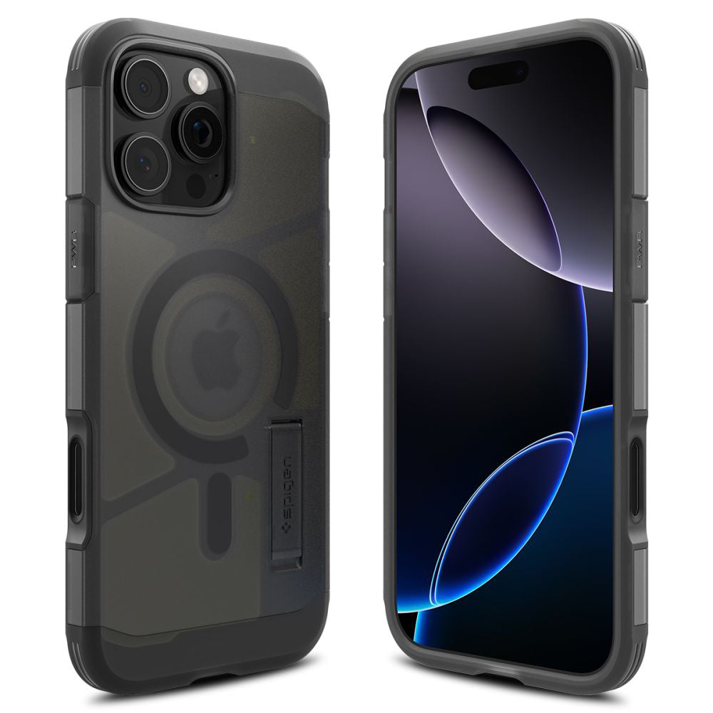 Husa de protectie Spigen Tough Armor MagSafe (ACS09070) compatibil cu iPhone 16 Pro Max, Frost Black