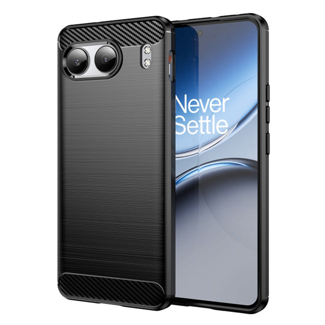 Husa de protectie Techsuit Carbon Silicone compatibil cu OnePlus Nord 4, Negru