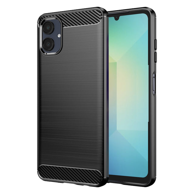 Husa de protectie Techsuit Carbon Silicone compatibil cu Samsung Galaxy A06, Negru