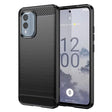 Husa de protectie Techsuit Carbon Silicone compatibil cu Nokia X30, Negru