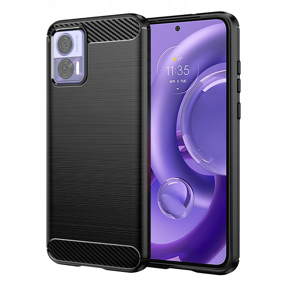 Husa de protectie Techsuit Carbon Silicone compatibil cu Motorola Edge 30 Neo, Negru