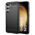 Husa de protectie Techsuit Carbon Silicone compatibil cu Samsung Galaxy S23 Plus, Negru