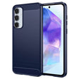 Husa de protectie Techsuit Carbon Silicone compatibil cu Samsung Galaxy A55 5G, Albastru