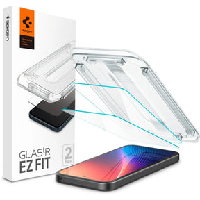 Folie de protectie Spigen (set de 2) Glas.tR EZ-FIT (AGL08938) compatibil cu Google Pixel 9a, Transparent