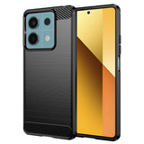 Husa de protectie Techsuit Carbon Silicone compatibil cu Xiaomi Redmi Note 13 5G, Negru