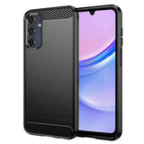 Husa de protectie Techsuit Carbon Silicone compatibil cu Samsung Galaxy A15 4G / A15 5G, Negru