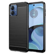 Husa de protectie Techsuit Carbon Silicone compatibil cu Motorola Moto G14, Negru