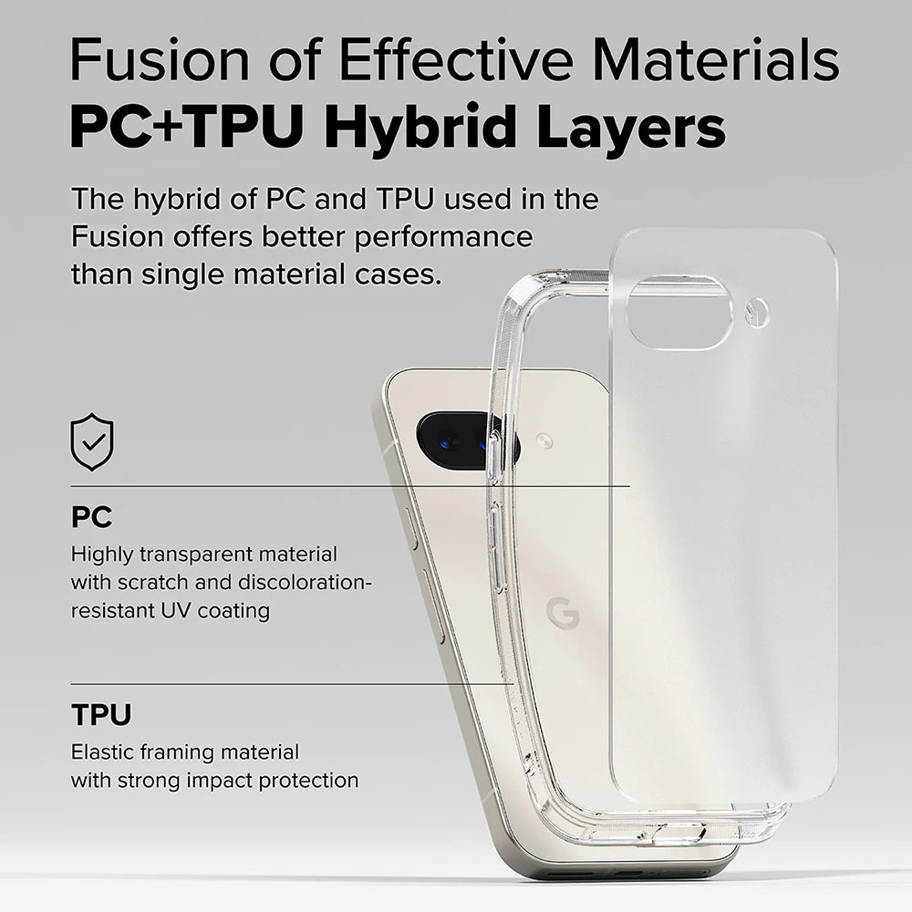 Husa de protectie Ringke Fusion compatibil cu Google Pixel 9a, Transparent Mat